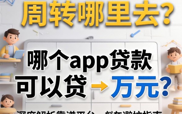 急需周转哪里去？哪个app贷款可以贷一万元？深度解析靠谱平台与避坑指南