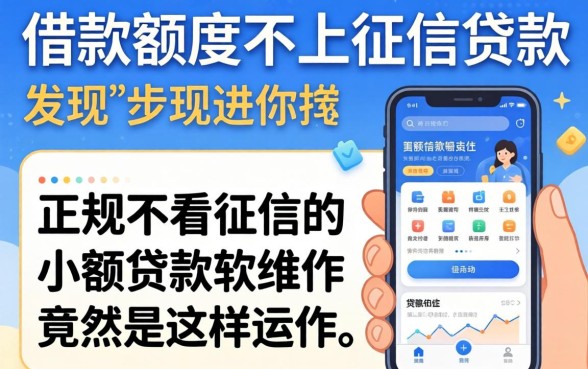 我试了那些借款额度不上征信的贷款，发现正规不看征信的小额贷款软件竟然是这样运作的