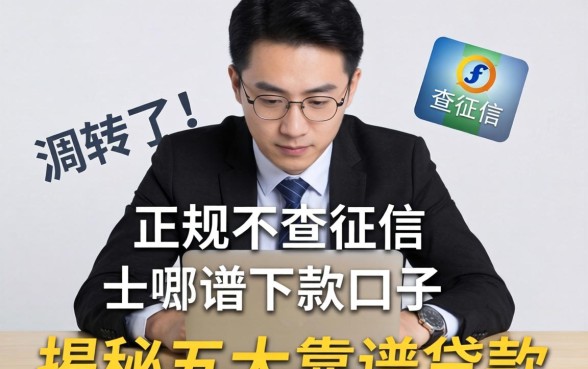 急需资金周转?正规不查征信的贷款有哪些?揭秘五大靠谱下款口子