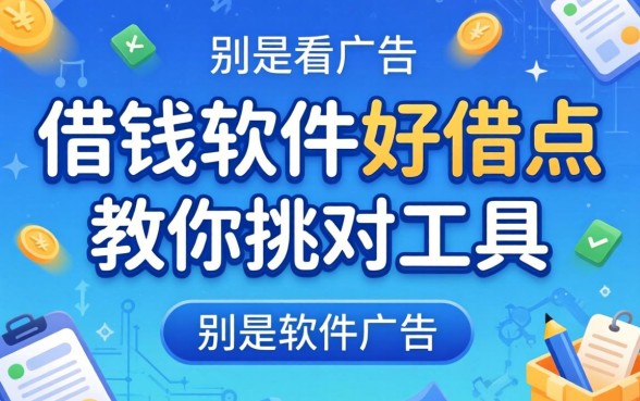 现在哪个借钱软件好借点？别只看广告词，教你挑对工具