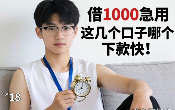 刚满18岁想借1000块急用，这几个口子哪个下款快？求老哥指点！