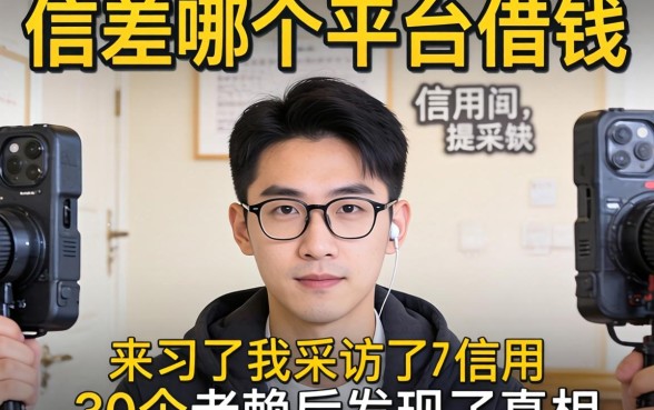 信用差哪个平台可以借钱?我采访了30个老赖后发现了真相