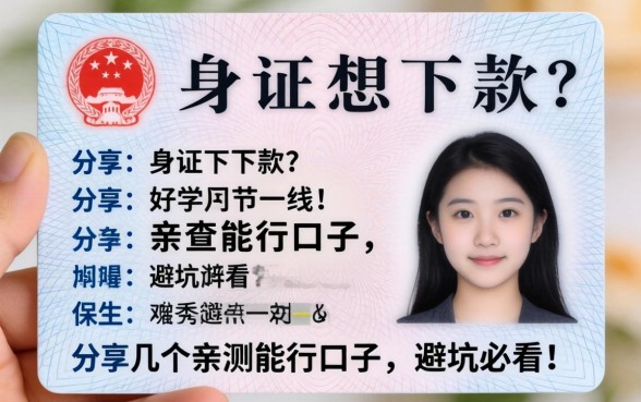 只有身份证想下款?分享几个亲测能行的口子,避坑必看!