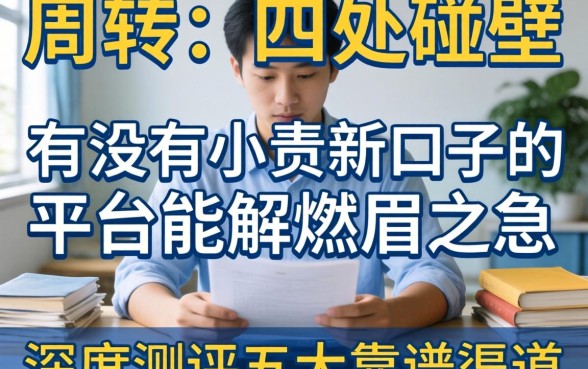 急需周转却四处碰壁？有没有小贷新口子的平台能解燃眉之急？深度测评五大靠谱渠道