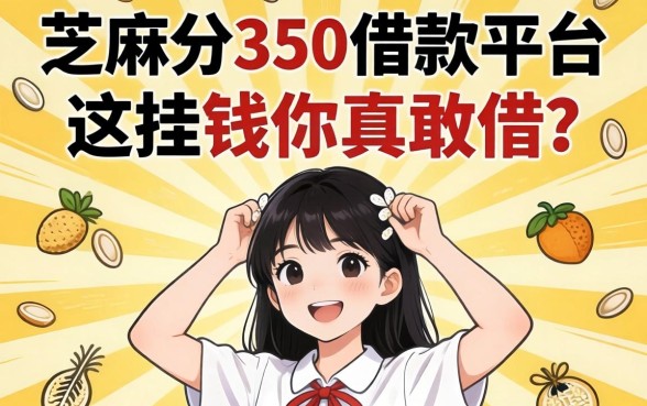 芝麻分350借款平台：这钱你真敢借？