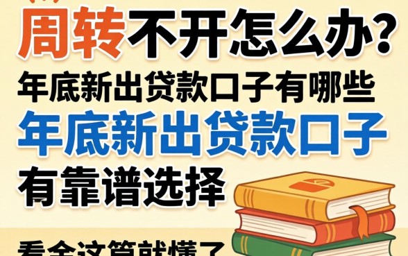 资金周转不开怎么办？2026年底新出贷款口子有哪些靠谱选择？看完这篇就懂了