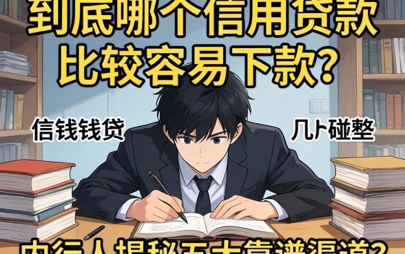急需用钱却四处碰壁?到底哪个信用贷款比较容易下款?内行人揭秘五大靠谱渠道