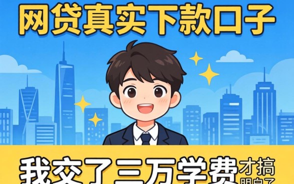 找网贷真实下款的口子，我交了三万学费才搞明白