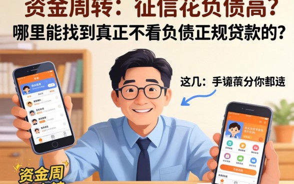 急需资金周转却征信花负债高?哪里能找到真正不看负债正规贷款的软件?这几个靠谱平台你知道吗?