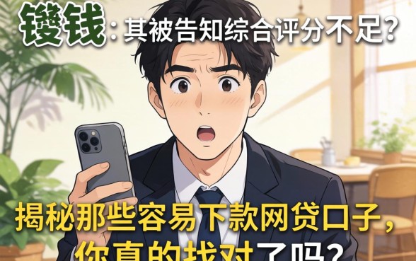 急需用钱却被告知综合评分不足？揭秘那些容易下款的网贷口子，你真的找对了吗？