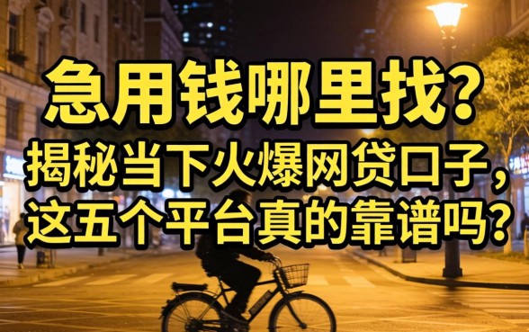 深夜急用钱哪里找？揭秘当下火爆网贷口子，这五个平台真的靠谱吗？