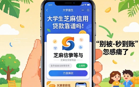 大学生芝麻信用贷款软件靠谱吗？别被-秒到账-忽悠瘸了