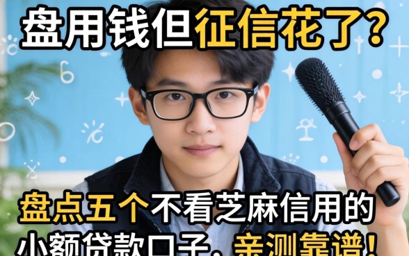 急用钱但征信花了？盘点五个不看芝麻信用的小额贷款口子，亲测靠谱！