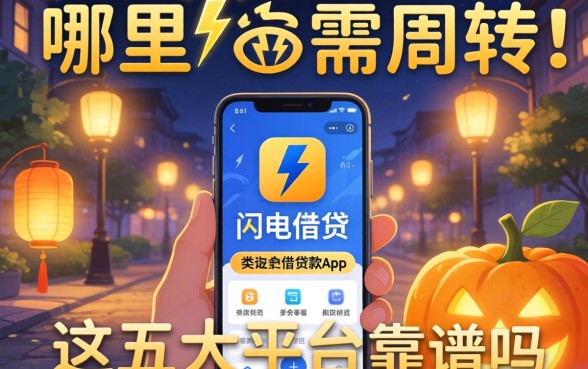 深夜急需周转？哪里有类似闪电借贷借款app下载一样安全的借款软件？这五大平台靠谱吗？
