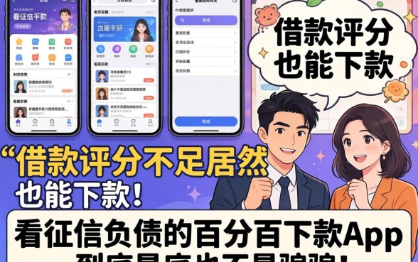 我试了十几个平台，发现借款评分不足居然也能下款，不看征信负债的百分百下款app到底是不是骗局