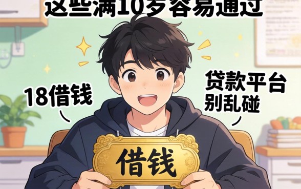 刚满18想借钱？这些满18岁容易通过的贷款平台别乱碰