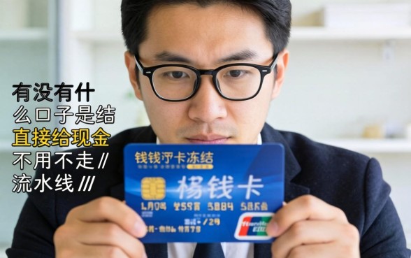 急用钱但是银行卡被冻结了，有没有什么口子是直接给现金不用走流水线的？