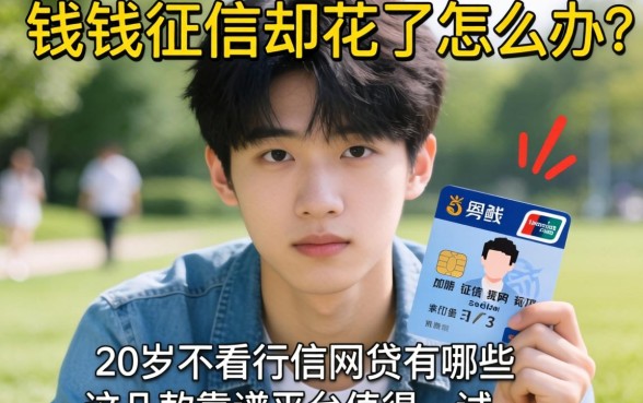 急需用钱征信却花了怎么办？20岁不看征信的网贷有哪些呢？这几款靠谱平台值得一试
