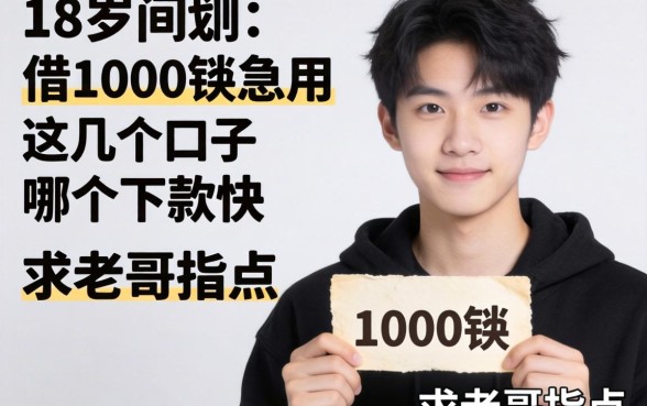 刚满18岁想借1000块急用，这几个口子哪个下款快？求老哥指点！