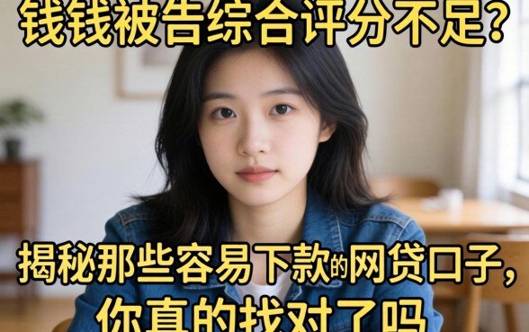 急需用钱却被告知综合评分不足？揭秘那些容易下款的网贷口子，你真的找对了吗？