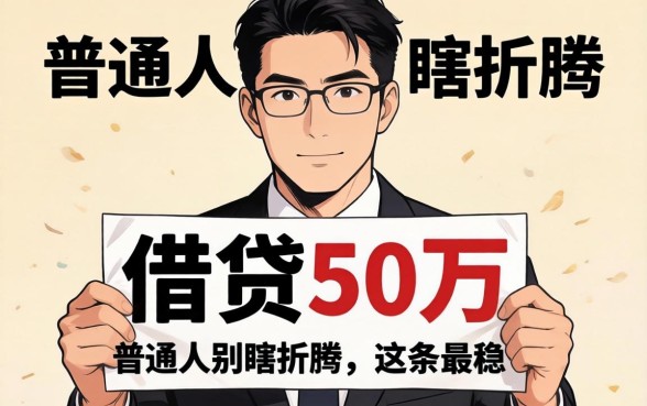 怎样借贷50万？普通人别瞎折腾，这条最稳