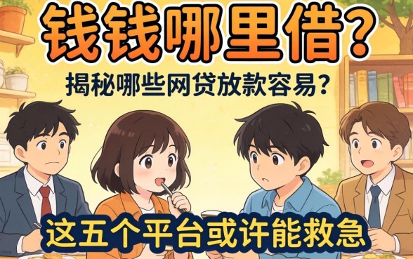 急需用钱哪里借？揭秘哪些网贷放款容易的，这五个平台或许能救急
