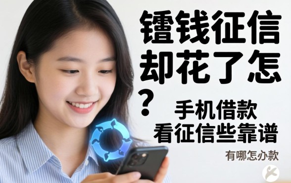 急需用钱征信却花了怎么办？手机借款不看征信的有哪些靠谱选择？
