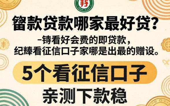 大额贷款哪家最好贷？分享5个不看征信的口子，亲测下款稳