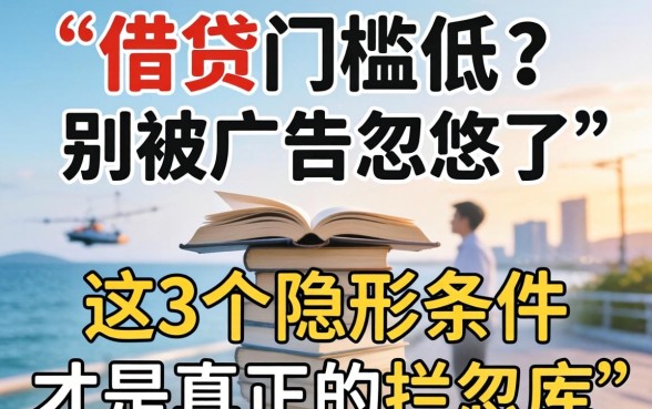 网络借贷门槛低?别被广告忽悠了,这3个隐形条件才是真正的拦路虎