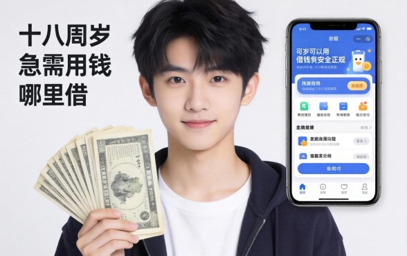 刚满十八岁急需用钱哪里借？哪些满十八周岁可以用的借钱软件安全正规？