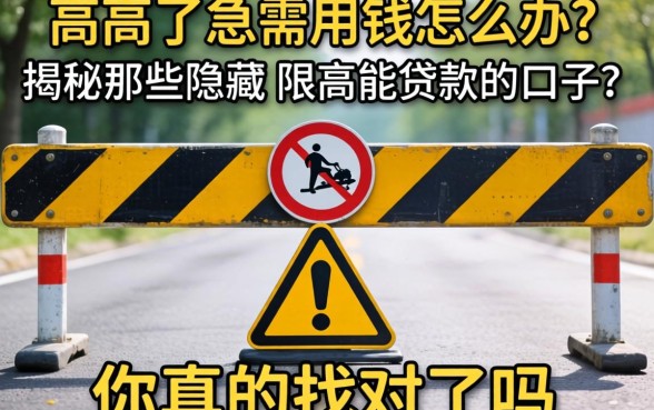 被限高了急需用钱怎么办?揭秘那些隐藏的限高能贷款的口子,你真的找对了吗?