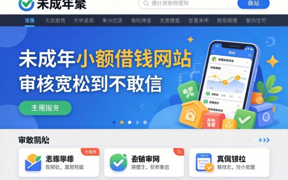 揭秘几个未成年小额借钱网站，审核宽松到不敢信
