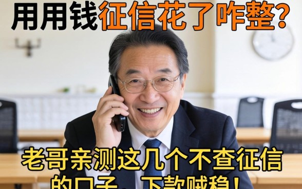 急用钱征信花了咋整?老哥亲测这几个不查征信的口子,下款贼稳!