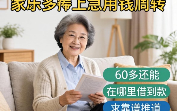 家里老人急用钱周转，60多岁还能在哪里借到款？求靠谱渠道推荐！