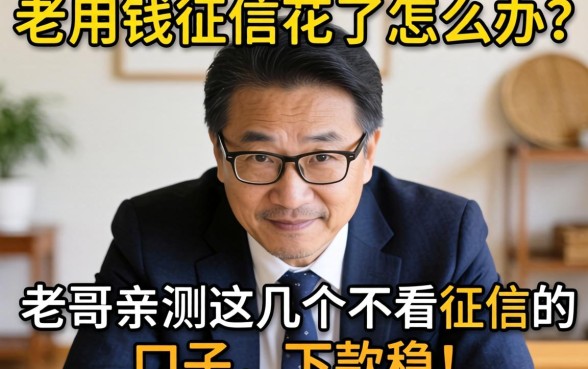 急用钱征信花了怎么办？老哥亲测这几个不看征信的口子，下款稳！