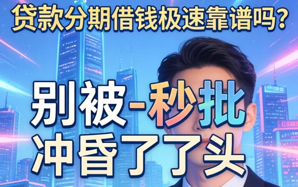 秒贷款分期借钱极速靠谱吗？别被-秒批-冲昏了头
