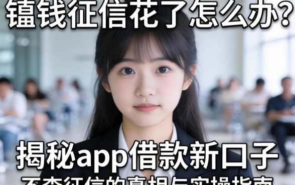 急需用钱征信花了怎么办?揭秘app借款新口子 不查征信的真相与实操指南