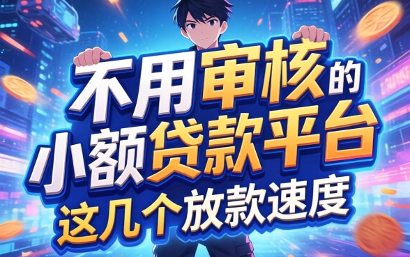 揭秘不用审核的小额贷款平台，这几个放款速度惊人