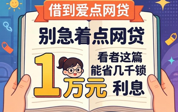 怎样能借到1万元？别急着点网贷，看完这篇能省几千块利息