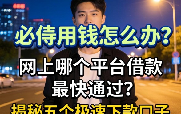 深夜急需用钱怎么办?网上哪个平台借款最快通过?揭秘五个极速下款口子