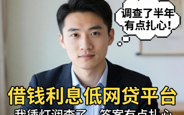 哪里可以借钱利息比较低的网贷平台？我调查了半年，答案有点扎心