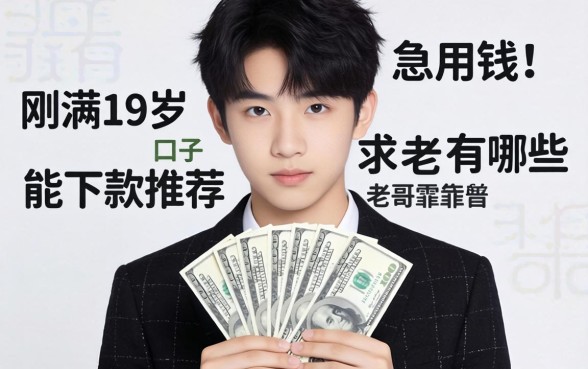 急用钱！刚满19岁能下款的口子有哪些？求老哥推荐几个靠谱的！