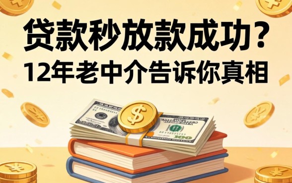 什么贷款秒放款成功？12年老中介告诉你真相