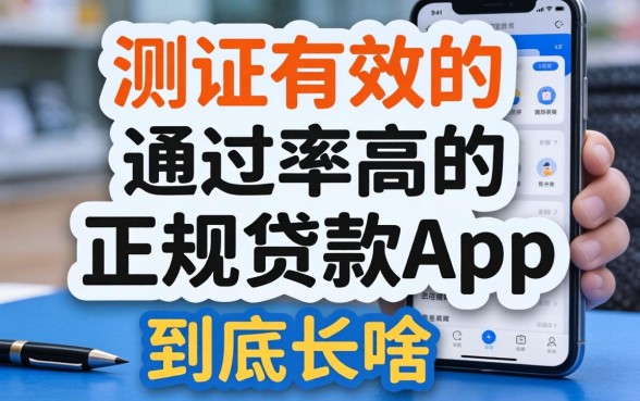 亲测有效的通过率高的正规贷款app，到底长啥样？