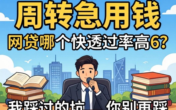 做生意周转急用钱，网贷哪个快通过率高6？我踩过的坑你别再踩