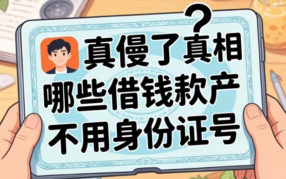 别傻了，哪些借钱软件不用身份证号？真相可能让你失望