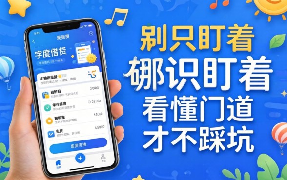 额度高的借钱软件有哪些?别只盯着广告,看懂门道才不踩坑