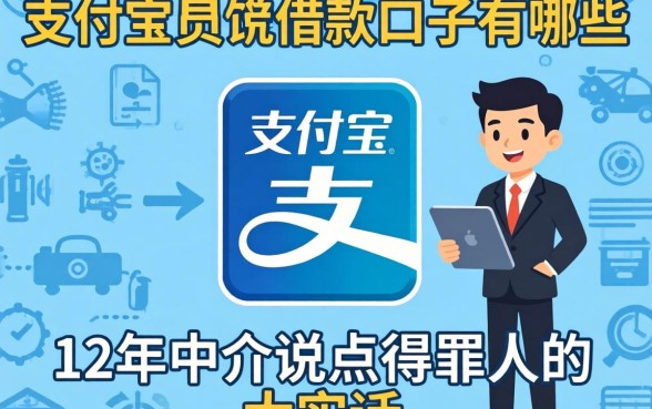 支付宝可以借款口子有哪些?12年中介说点得罪人的大实话