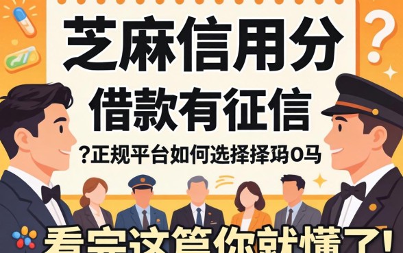 芝麻信用分借款有征信吗？正规平台如何选择，看完这篇你就懂了！