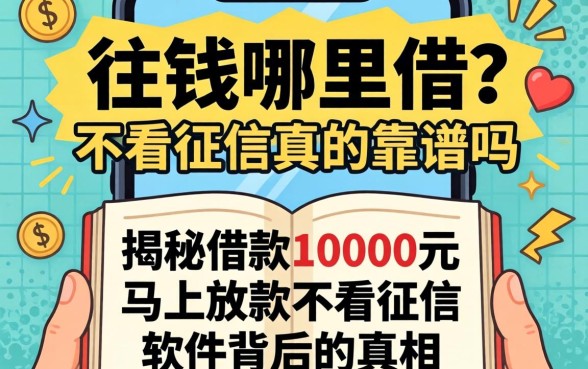 急需用钱哪里借？不看征信真的靠谱吗？揭秘借款10000元马上放款不看征信软件背后的真相